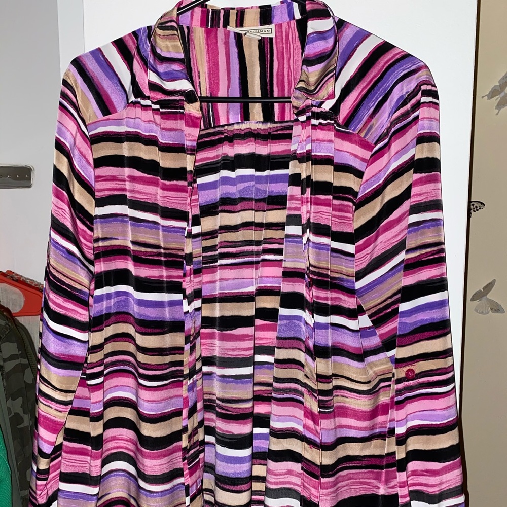 Chico’s striped button up blouse